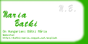 maria batki business card
