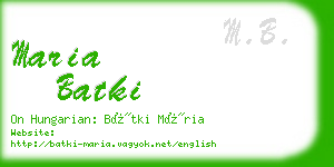maria batki business card